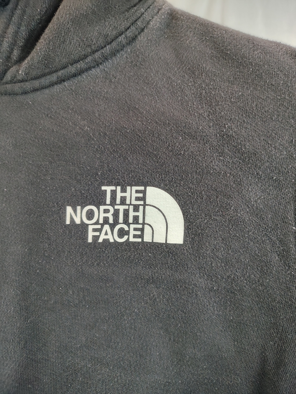 The North Face Womens Black Logo Hoodie Never Stop Exploring Sweatshirt L